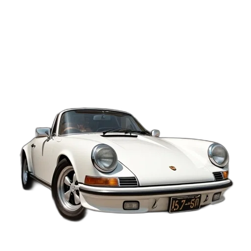 car, animal, photorealistic, 3d render, concept art, white, convertible, parked transparent PNG cut-out