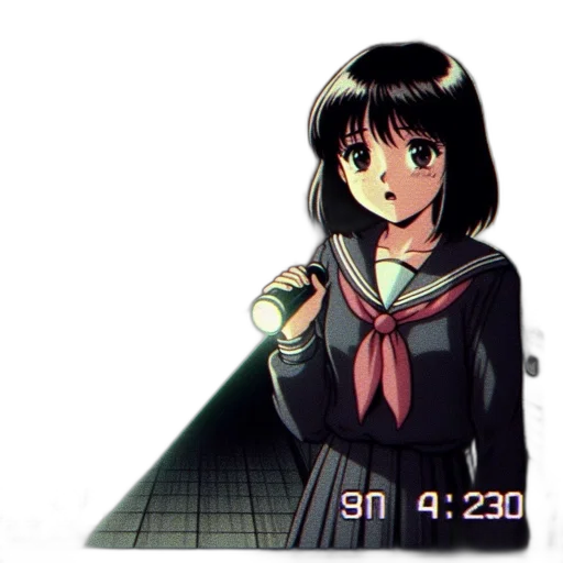 dress, jacket, robot, umbrella, vaporwave, anime, pixel art, concept art transparent PNG cut-out