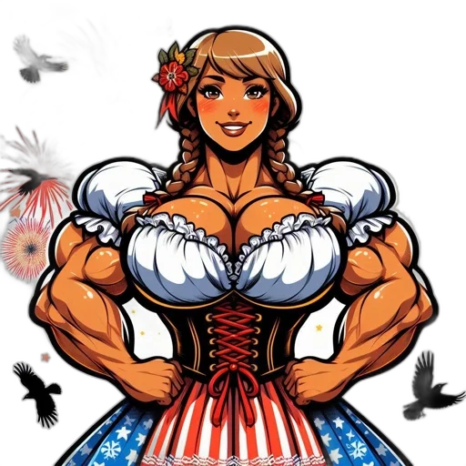 dress, comic book art, cartoon, pixel art, anime, athletically-built, woman, traditional transparent PNG cut-out
