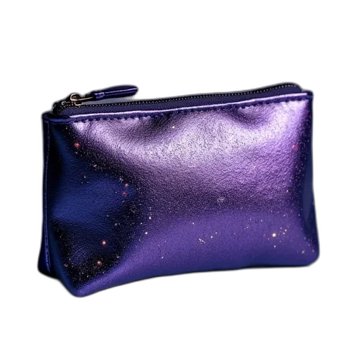 outer space, small, closed, rectangular-shaped, purse, textured, surface, resembles transparent PNG cut-out