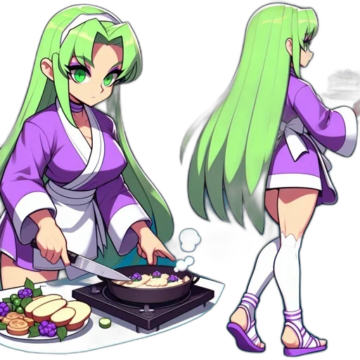 food, anime, pixel art, concept art, vaporwave, green, neon, pastel transparent PNG cut-out