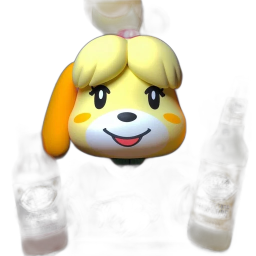 bottle, animal, creature, food, 3d render, concept art, vaporwave, pixel art transparent PNG cut-out