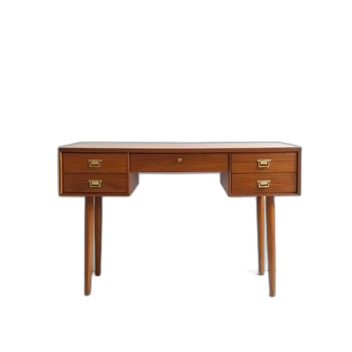 furniture, 3d render, wooden, table, smooth, surface, set, drawers transparent PNG cut-out