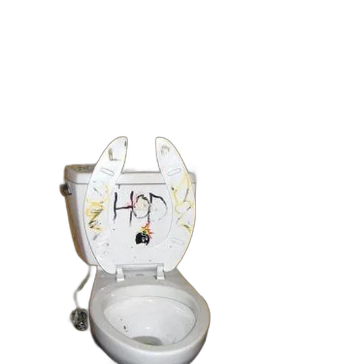 robot, mask, graffiti-covered, bathroom, toilet, has, seat transparent PNG cut-out