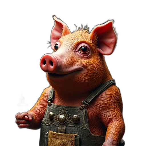 animal, staff, creature, face, 3d render, concept art, photorealistic, harold transparent PNG cut-out