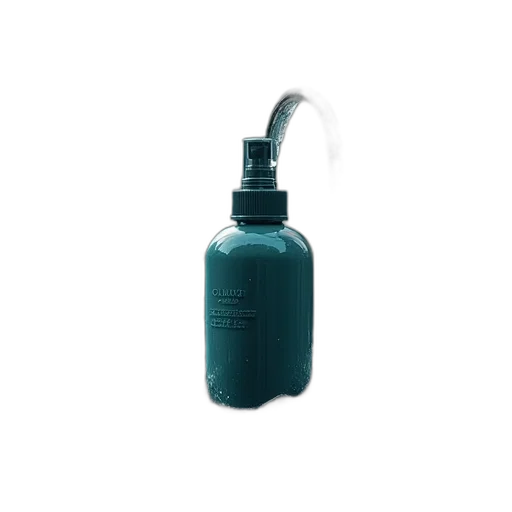 bottle, 3d render, green, pump transparent PNG cut-out