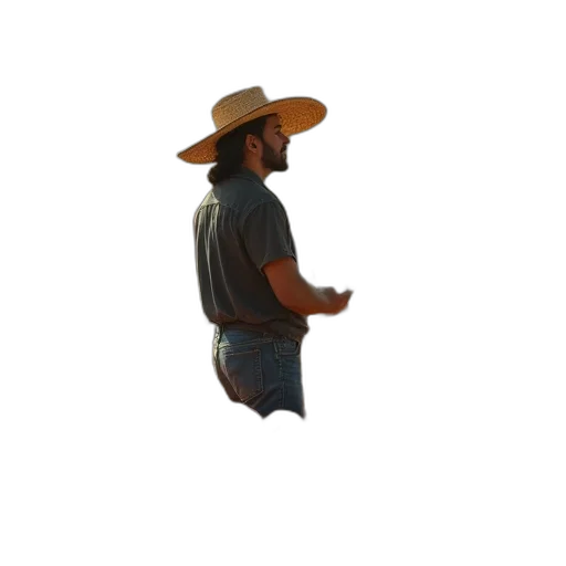 hat, staff, animal, jacket transparent PNG cut-out