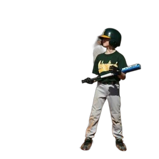 weapon, 3d render, young, baseball, player, green, uniform, stands transparent PNG cut-out