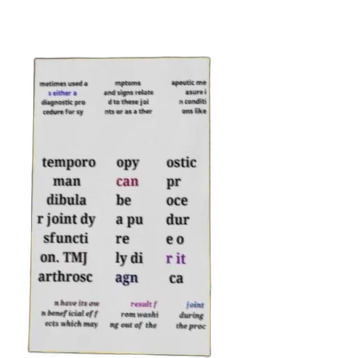 image, contains, text, discussing, use, tmj, arthroscopy, both transparent PNG cut-out