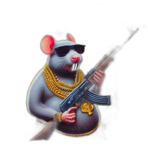 weapon, animal, jacket, concept art, 3d render, cartoon, photorealistic, anthropomorphic transparent PNG cut-out