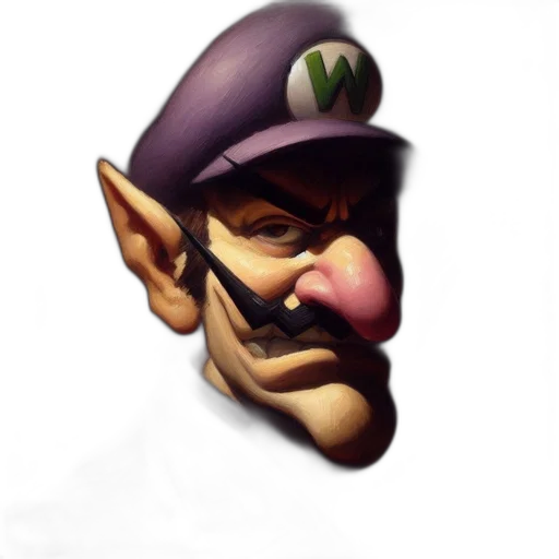 face, hat, mask, staff, concept art, 3d render, photorealistic, watercolor transparent PNG cut-out