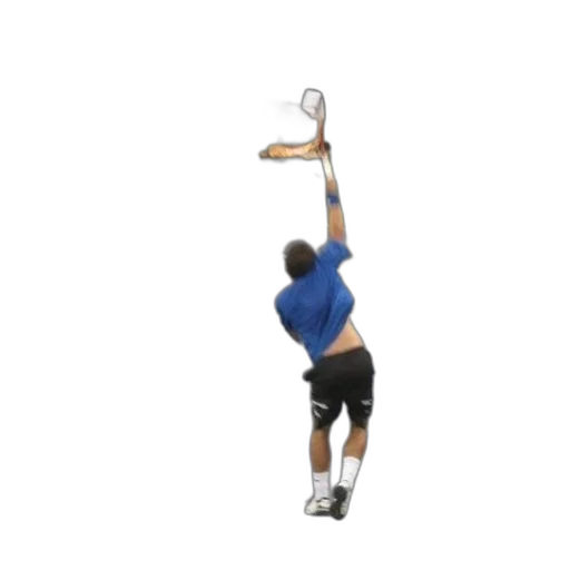 staff, 3d render, man, blue, shirt, playing, tennis, court transparent PNG cut-out