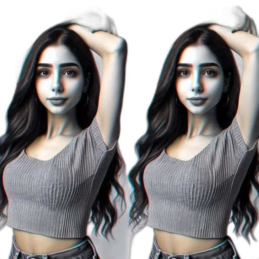 hair, face, robot, 3d render, cartoon, anime, photorealistic, monochrome transparent PNG cut-out
