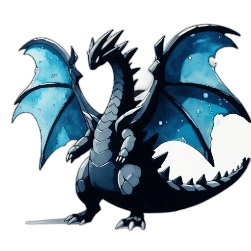 dragon, creature, staff, animal, concept art, fantasy art, pixel art, 3d render transparent PNG cut-out
