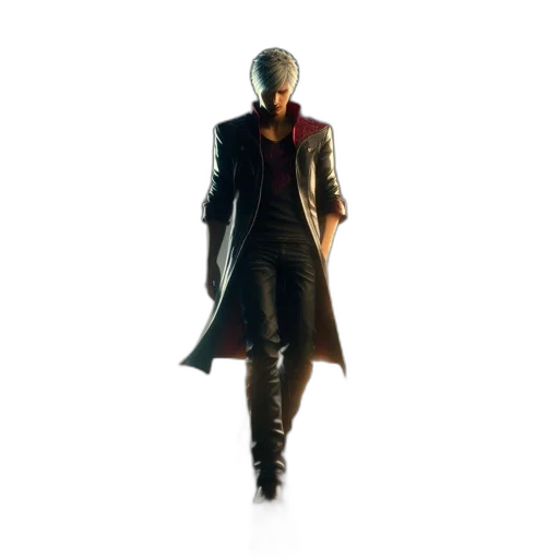 jacket, mask, weapon, sword, concept art, 3d render, cyberpunk, pixel art transparent PNG cut-out