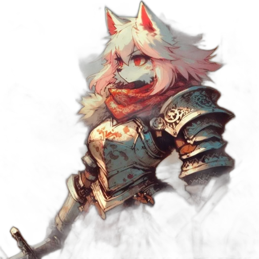 staff, mask, dragon, sword, fantasy art, concept art, anime, watercolor transparent PNG cut-out