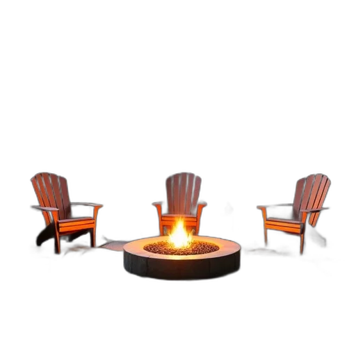 furniture, 3d render, concept art, fire transparent PNG cut-out