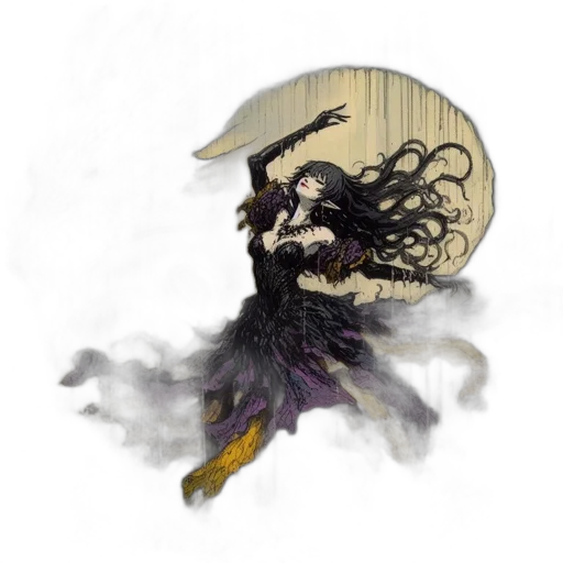 dress, mask, dragon, staff, fantasy art, concept art, pixel art, watercolor transparent PNG cut-out