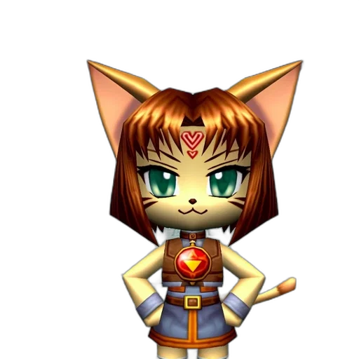 staff, 3d render, pixel art, concept art, fantasy art, anthropomorphic, feline, red transparent PNG cut-out