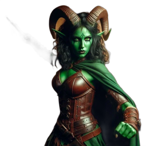 staff, fantasy art, concept art, comic book art, 3d render, green, green-skinned, warrior transparent PNG cut-out