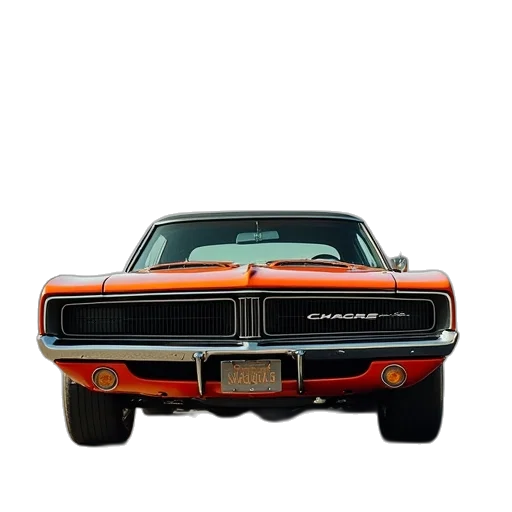 car, photorealistic, 1970, dodge transparent PNG cut-out