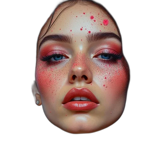 face, mask, crown, jewelry, photorealistic, 3d render, oil painting, fantasy art transparent PNG cut-out