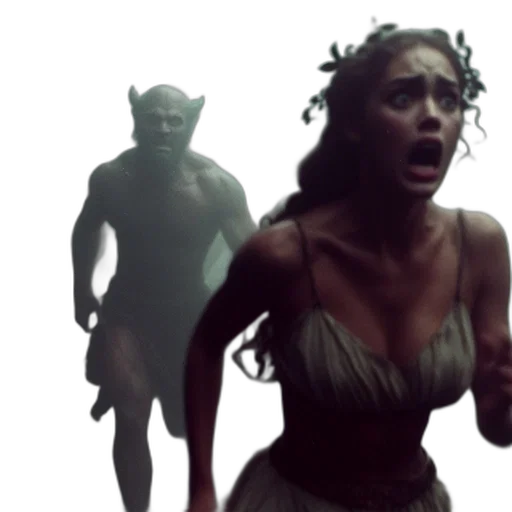 creature, concept art, fantasy art, underwater, forest, foggy, landscape, surprised transparent PNG cut-out
