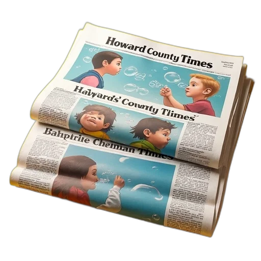 collection, howard, county, times, newspapers, displayed, each, different transparent PNG cut-out