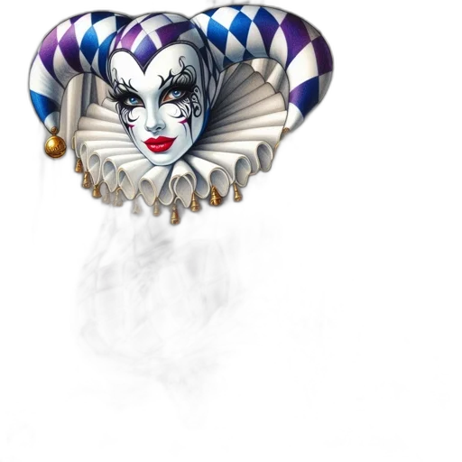 mask, jewelry, crown, umbrella, concept art, fantasy art, 3d render, photorealistic transparent PNG cut-out