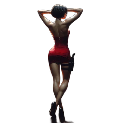 dress, staff, weapon, concept art, 3d render, pixel art, photorealistic, woman transparent PNG cut-out