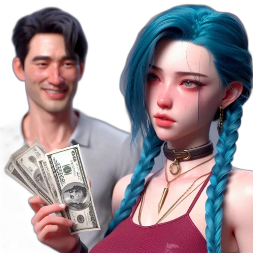 face, concept art, cyberpunk, photorealistic, vaporwave, blue, two, characters transparent PNG cut-out