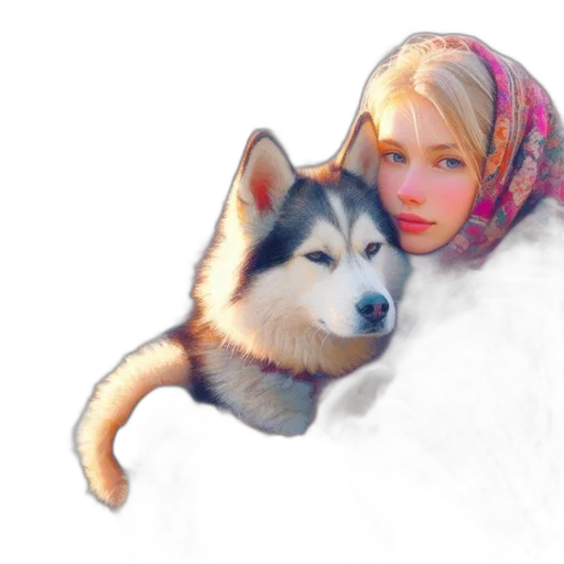 animal, creature, photorealistic, anime, fantasy art, pixel art, snow, forest transparent PNG cut-out