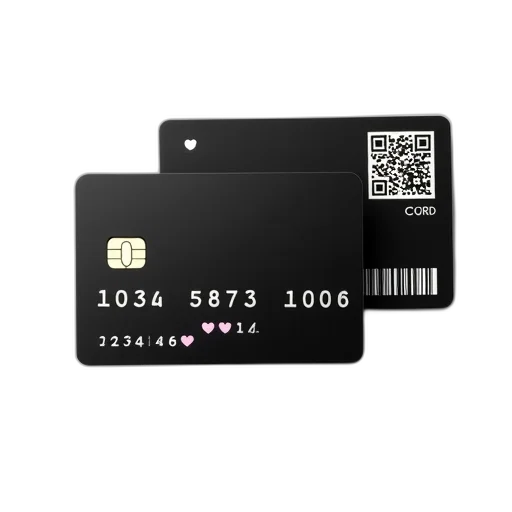 black, plastic, card, code, barcode, top, right, corner transparent PNG cut-out