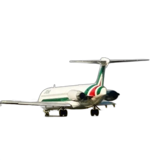3d render, green, white, red, airplane, runway, clear, sky transparent PNG cut-out