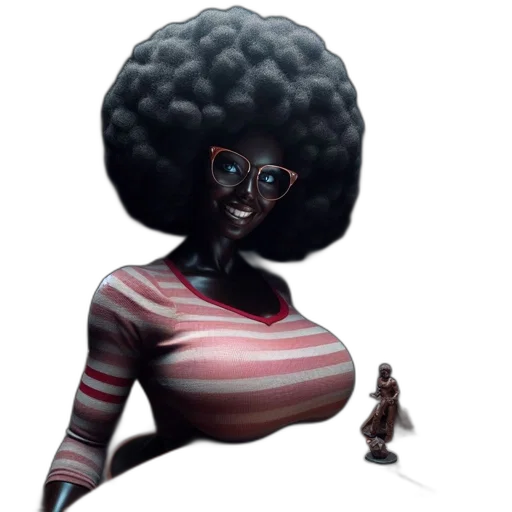dress, hair, robot, face, concept art, 3d render, fantasy art, comic book art transparent PNG cut-out