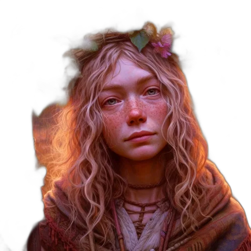 face, staff, crown, fantasy art, concept art, photorealistic, pixel art, red transparent PNG cut-out