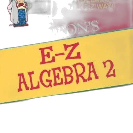 3d render, barron, e-z, algebra, book, cover, red, yellow transparent PNG cut-out