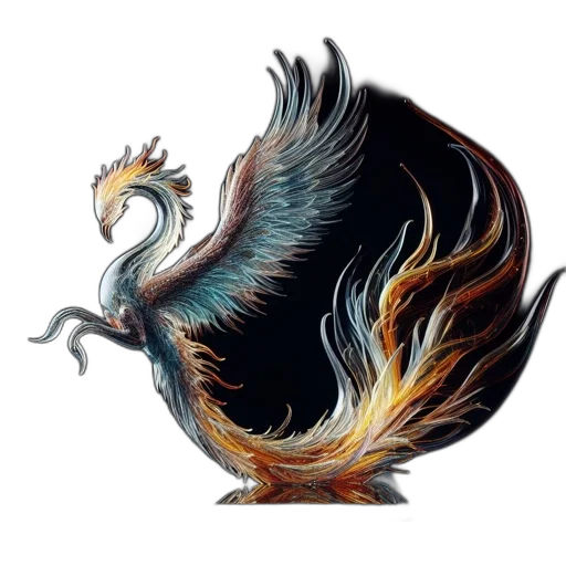 dragon, animal, staff, hair, fantasy art, concept art, 3d render, photorealistic transparent PNG cut-out