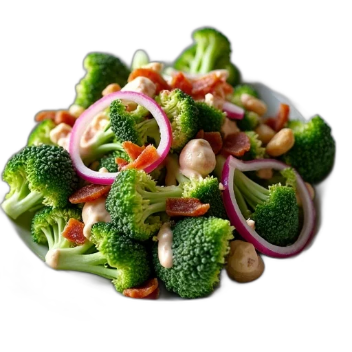 food, crown, photorealistic, 3d render, plate, broccoli, salad, variety transparent PNG cut-out
