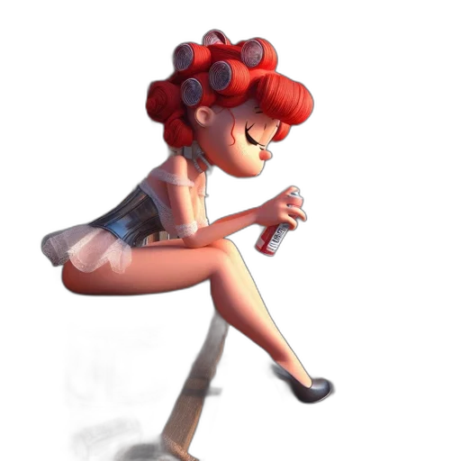 dress, staff, robot, 3d render, concept art, pixel art, cartoon, red transparent PNG cut-out