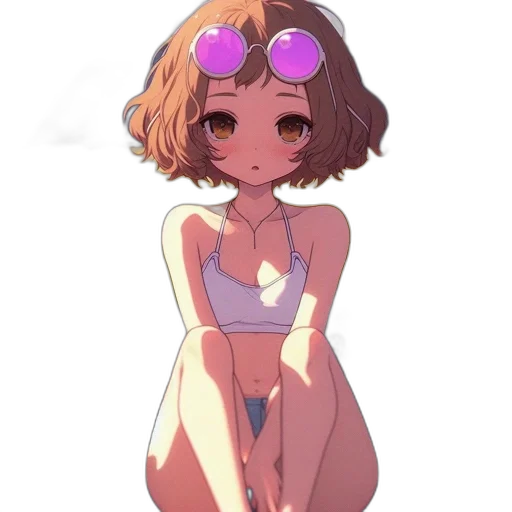 dress, creature, crown, robot, anime, pixel art, concept art, vaporwave transparent PNG cut-out