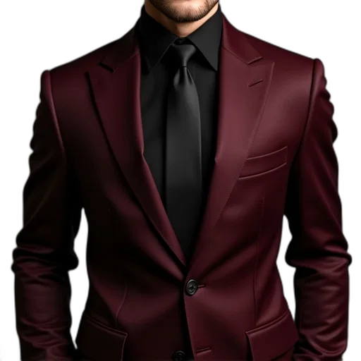 jacket, staff, face, photorealistic, 3d render, concept art, red, dark transparent PNG cut-out