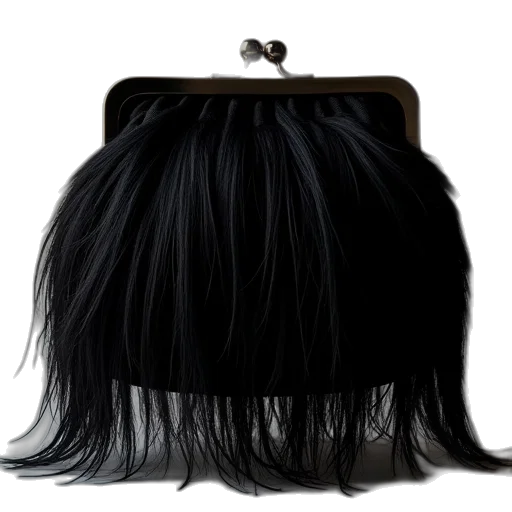 hair, hat, mask, crown, evening, purse, black, fringe transparent PNG cut-out