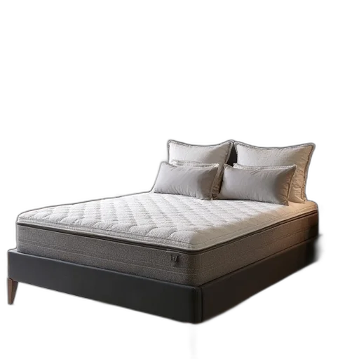 furniture, 3d render, photorealistic, monochrome, dark, classic, bed, collection transparent PNG cut-out