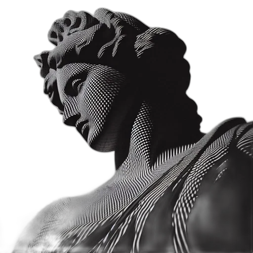 face, crown, sword, jewelry, 3d render, photorealistic, vaporwave, pencil sketch transparent PNG cut-out