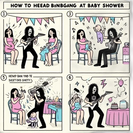 cartoon, comic, strip, titled, how, head, bingbang, baby transparent PNG cut-out