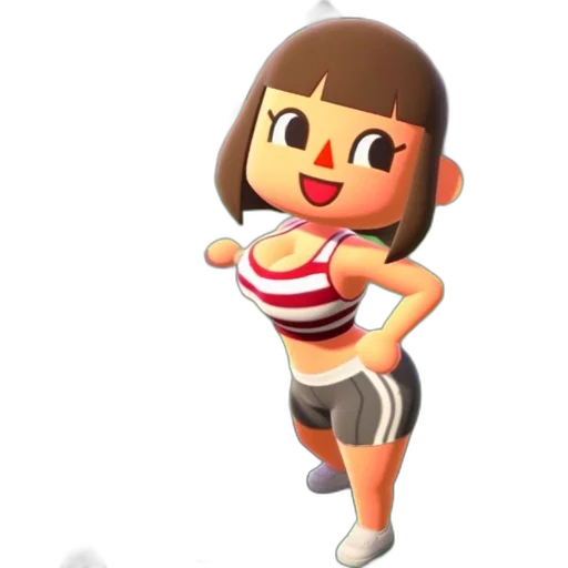 dress, creature, 3d render, concept art, cartoon, pixel art, cheery, woman transparent PNG cut-out