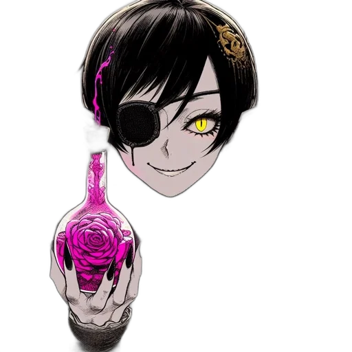 mask, jewelry, weapon, bottle, anime, vaporwave, cartoon, cyberpunk transparent PNG cut-out