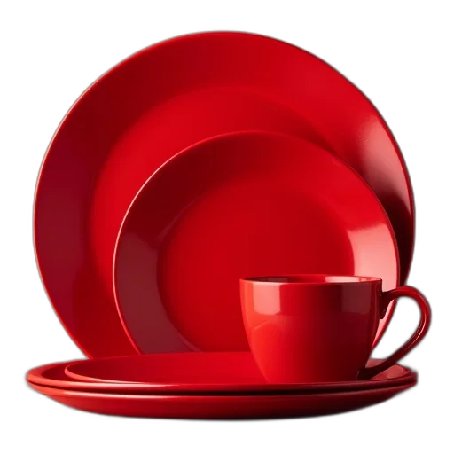 3d render, photorealistic, red, fiesta transparent PNG cut-out