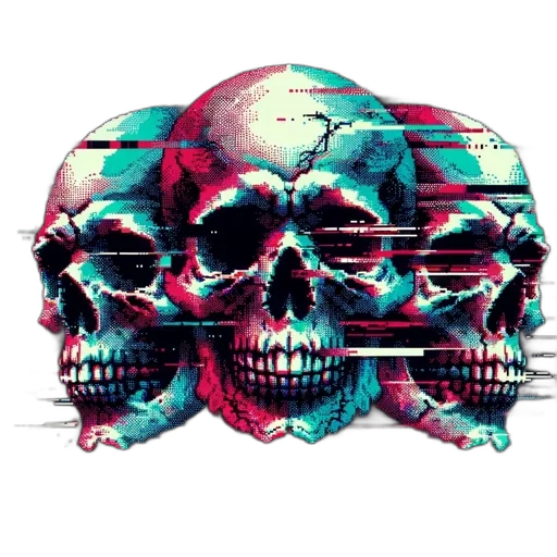 mask, face, jacket, weapon, pixel art, vaporwave, cyberpunk, 3d render transparent PNG cut-out
